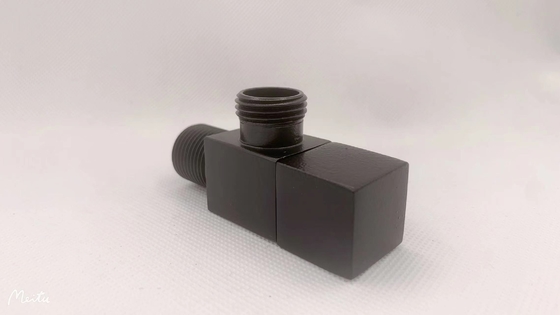 1/2*1/2 Square bodoh hitam penuh katup sudut tembaga