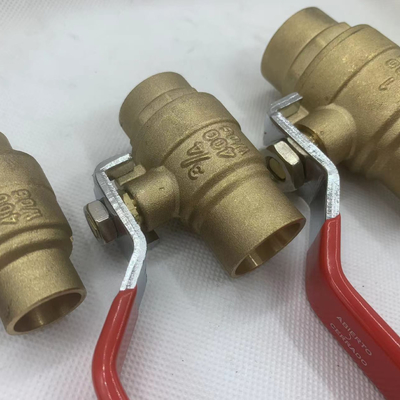 Tahan lama 1/2 Inch Full Way Brass Ball Valve 400wog Female Threaded