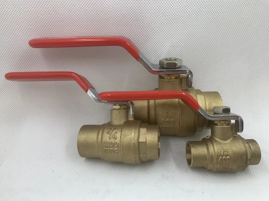 Tahan lama 1/2 Inch Full Way Brass Ball Valve 400wog Female Threaded