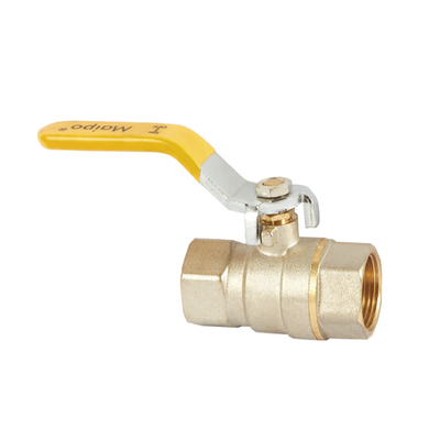 1/2Inch - 4Inch Port Penuh Katup Bola Kuningan untuk Gagang Plastik Kuning Gas Minyak