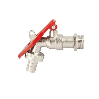 Suhu Normal Kuningan Bib Cock Plumbing Bib Ball Valve 1/4 inci