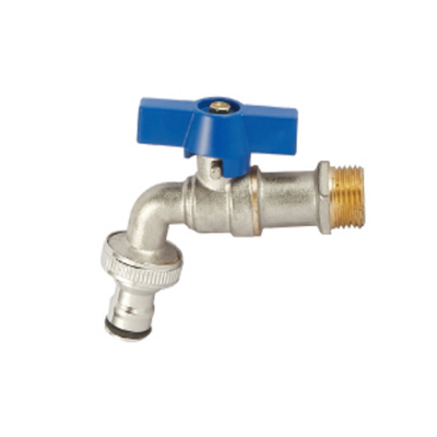 Katup Bibcock Kuningan Anti Abrasi Air 1/2 inci Faucet Luar Kuningan