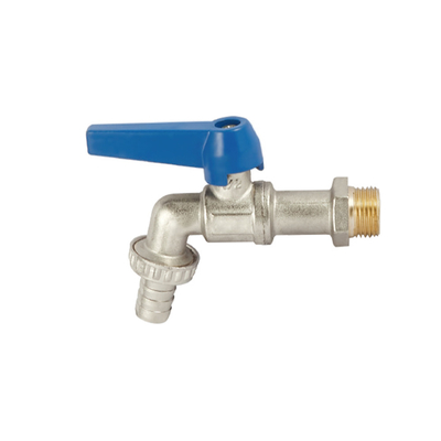 Keran Bibcock Bola Kuningan Suhu Normal OEM Dengan Faucet Nikel Plating