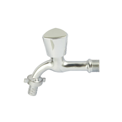 Sanitary Zinc Alloy Brass Bibcock Valve Euro Type Untuk Mesin Cuci