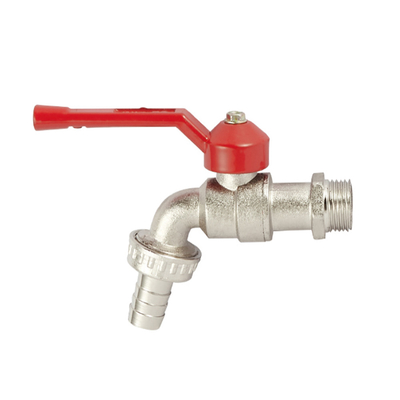 OEM 1/2 3/4 Inch Brass Bibcock Valve Dengan Pegangan Plastik Garansi 2 tahun