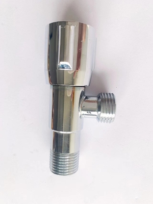 Katup Sudut Kuningan Berlapis Krom OEM 3/4 inci katup sudut Anti Kebocoran