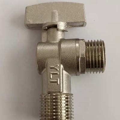 20 MM ~ 63 MM Port Pipa Kuningan Angle Ball Valve bertenaga hidrolik