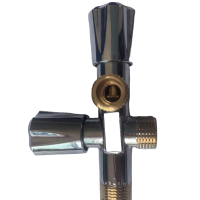 Antiwear Double Handle 3 Way Angle Valve Untuk Plumbing Residential Industries