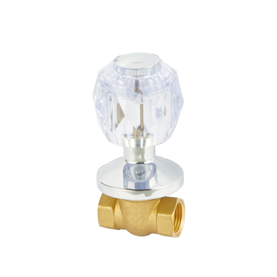 Zinc Alloy Handle Brass Stop Valve Chrome Concealed Stop Valve anti bocor