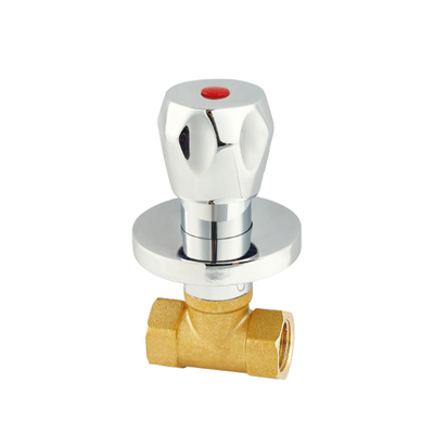 DN20-NPT Pipa berulir Brass Stop Valve ketahanan abrasi Disesuaikan