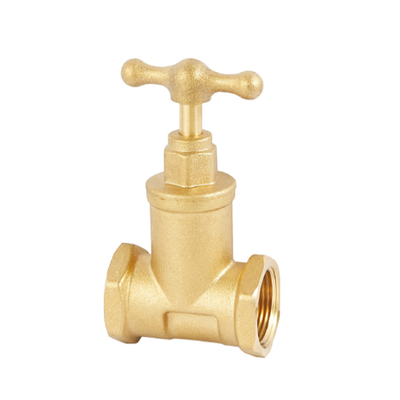 Suhu Normal 1/2-6 Inch Brass Stop Valve Ketahanan Aus