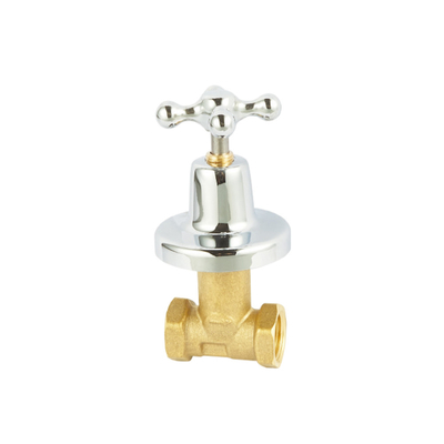 Suhu Normal 1/2-6 Inch Brass Stop Valve Ketahanan Aus