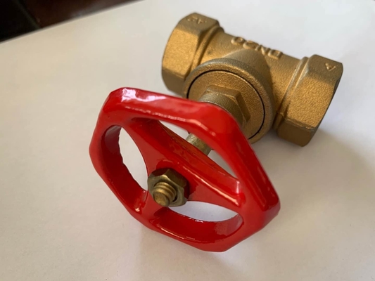 Suhu Normal 1/2-6 Inch Brass Stop Valve Ketahanan Aus