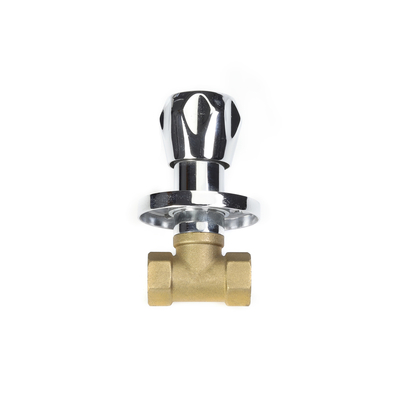 Polishing Plating 3/4&quot; Brass Stop Valve manual Untuk Sistem Plumbing