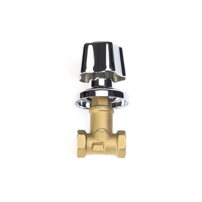 Polishing Plating 3/4&quot; Brass Stop Valve manual Untuk Sistem Plumbing