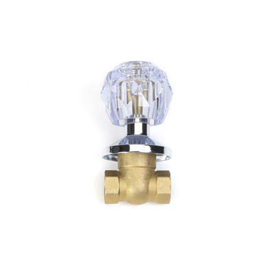 Polishing Plating 3/4&quot; Brass Stop Valve manual Untuk Sistem Plumbing