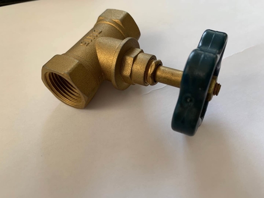 1/2&quot; X 3/8&quot; 1/4 Putar Katup Berhenti Sudut Kuningan DN20-NPT Berulir