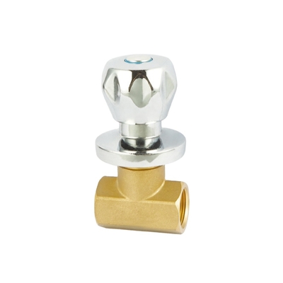 1/2&quot; X 3/8&quot; 1/4 Putar Katup Berhenti Sudut Kuningan DN20-NPT Berulir