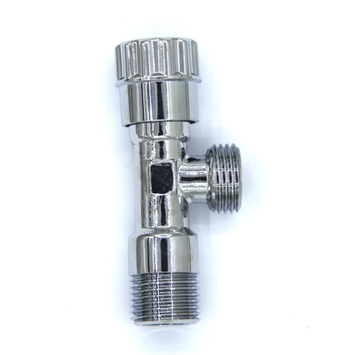 Full Copper Angle Stop Plastic Handle Hot And Cold Water Switch Untuk Dapur Kamar Mandi