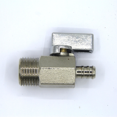 Mini Zinc Small Alloy 1/2 Brass Ball Valve Polished Electroplating Water Pipe Joint Accessories