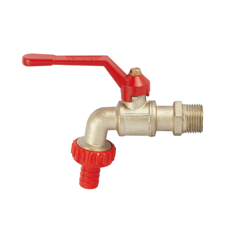 OEM 1/2 3/4 Inch Brass Bibcock Valve Dengan Pegangan Plastik Garansi 2 tahun